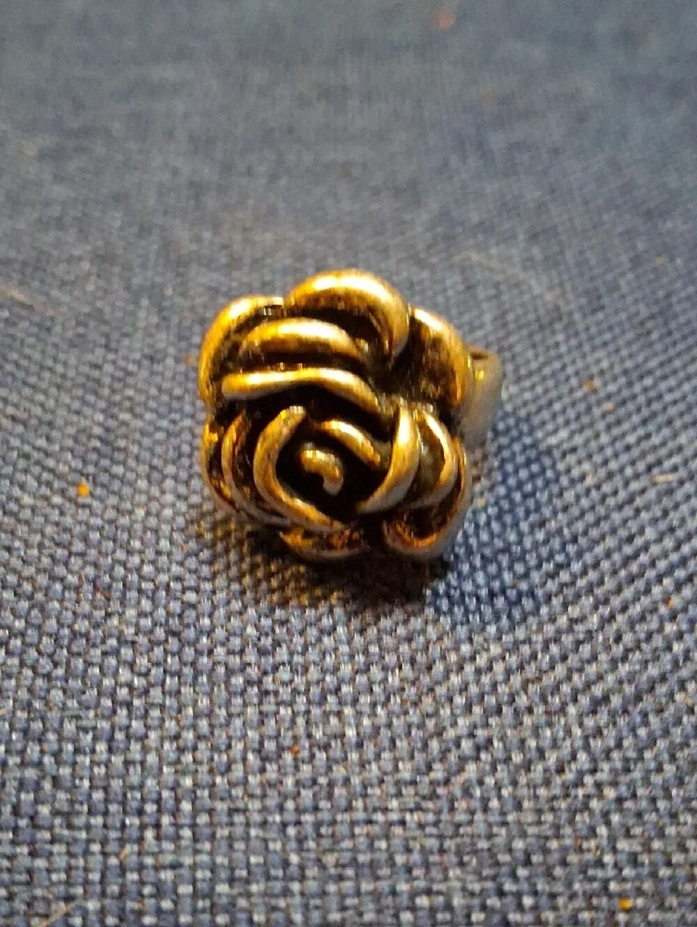 Silver Rose Floral Ring - Silver